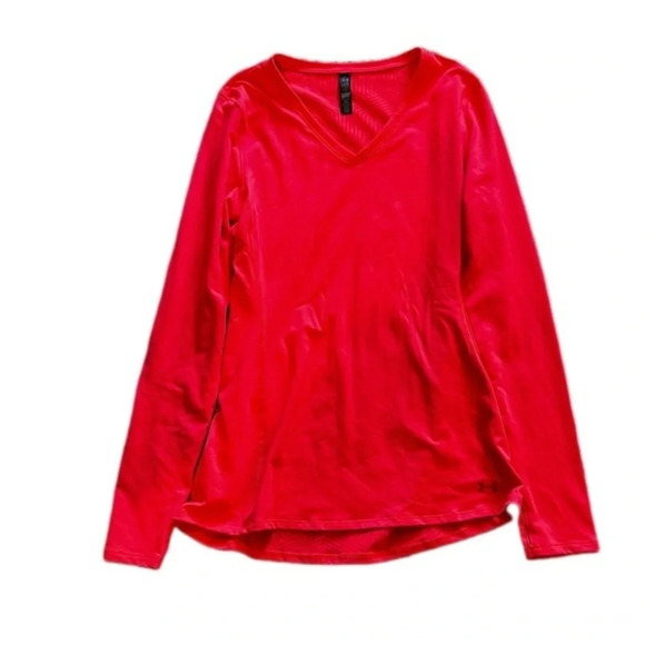 Under Armour Cold Gear Large Neon Pink Long‎ Sleeve V Neck Shirt​ - Picture 1 of 6